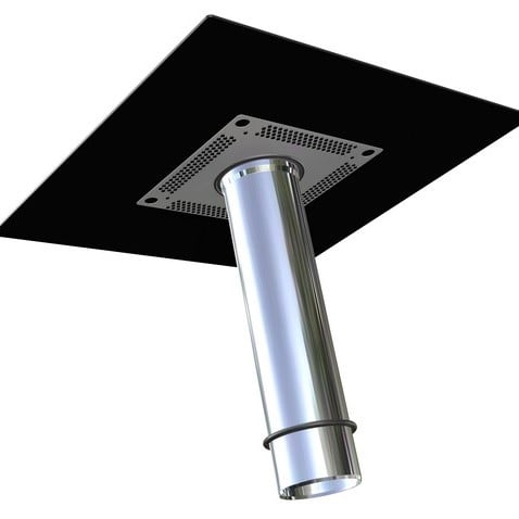 125mm FarBo® dark grey PVC outlet with 400mm spigot