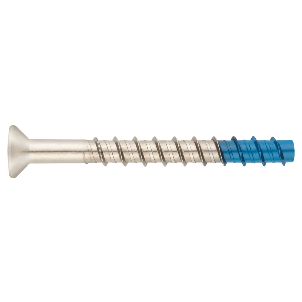 Direct fixing A4 stainless countersunk concrete screw, for use in cracked and non-cracked concrete