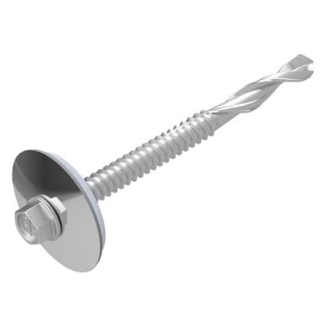 DrillFast® 75mm A4 stainless mainfix for ultra heavy steel, 29mm bonded washer